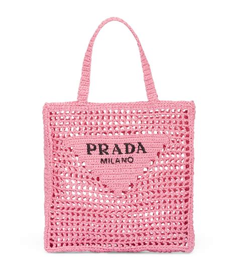 prada tote bag crochet|prada wicker tote bag.